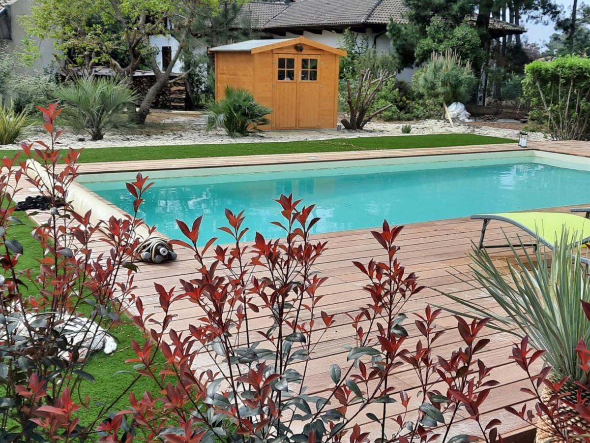 Grande Maison Landaise Avec Piscine Privee, Proche Plage, Pour 8 Personnes A Biscarrosse - Fr-1-319-398 Biscarrosse-Plage Exterior foto